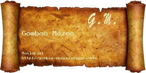 Gombos Mózes névjegykártya