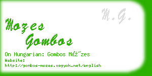 mozes gombos business card